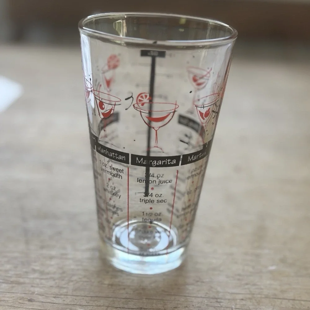 Bartender MIXED‎ DRINK Cocktail RECIPE Bartenders Pint Glass - 12 ounce